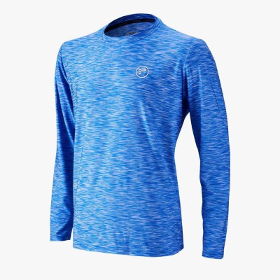 Protech Dry Fit Long Sleeve Plain Sport T-Shirt Blue
